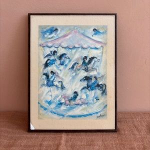“Joy and Music” by Ted DeGrazia Vintage Laminated Art Print